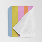 Bold Color Stripes Play Summer Bright Pattern 1 Throw Blanket Gallery Image 3