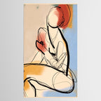 Female Figure Line Art 7 Tablecloth Gallery Image 2