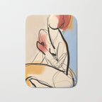 Female Figure Line Art 7 Bath Mat Gallery Image 1