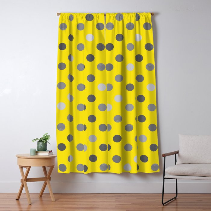 Polka Proton Yellow Window Curtain Gallery Image 5