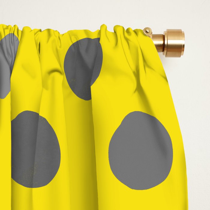 Polka Proton Yellow Window Curtain Gallery Image 2