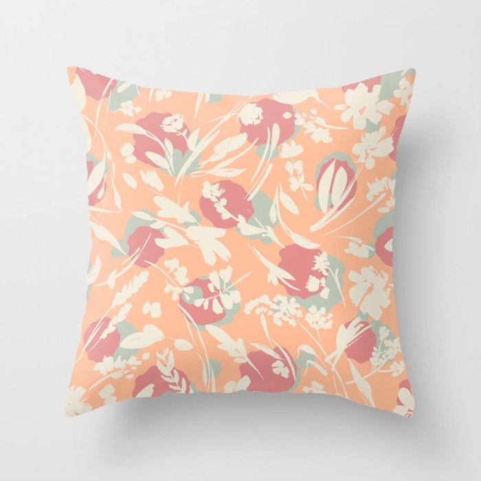 Abstract wild garden SM Throw Pillow Gallery Image 6