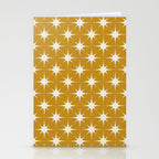 Mustard Yellow Midcentury Modern Atomic Starburst Stationery Card Gallery Image 2