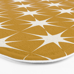 Mustard Yellow Midcentury Modern Atomic Starburst Bath Mat Gallery Image 3