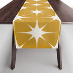 Mustard Yellow Midcentury Modern Atomic Starburst Table Runner Gallery Image 1