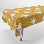 Mustard Yellow Midcentury Modern Atomic Starburst Tablecloth Gallery Image 1