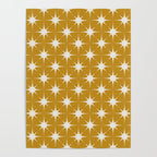 Mustard Yellow Midcentury Modern Atomic Starburst Poster Gallery Image 4