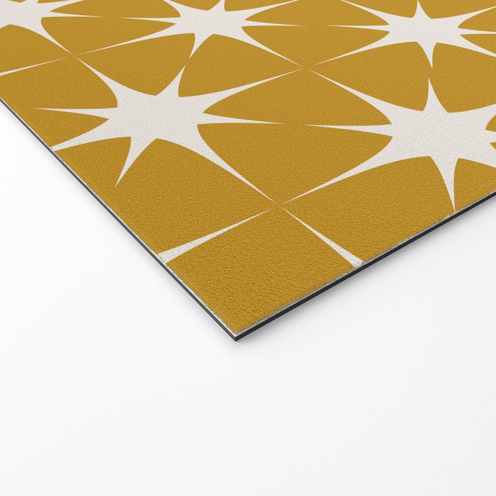 Mustard Yellow Midcentury Modern Atomic Starburst Welcome Mat Gallery Image 2