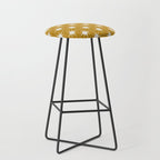 Mustard Yellow Midcentury Modern Atomic Starburst Stool Gallery Image 1