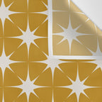 Mustard Yellow Midcentury Modern Atomic Starburst Wall Tapestry Gallery Image 3