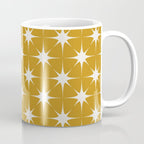 Mustard Yellow Midcentury Modern Atomic Starburst Coffee Mug Gallery Image 1