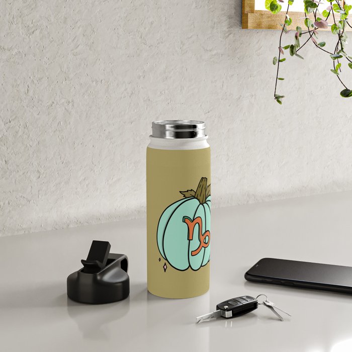 Capricorn Pumpkin Water Bottle Gallery Image 4