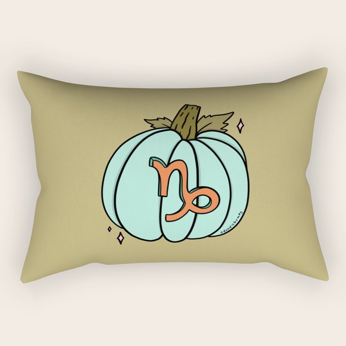 Capricorn Pumpkin Rectangular Pillow Gallery Image 2