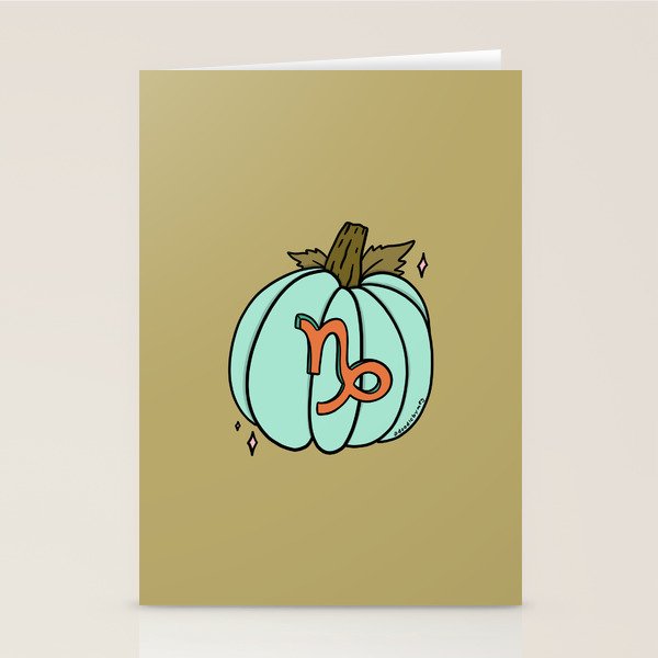 Capricorn Pumpkin Stationery Card Gallery Image 2