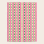 Cottage Stripes and Flowers Pattern in Pink and Green Poster Gallery Image 4
