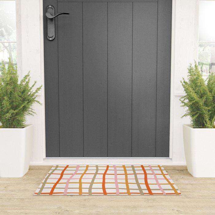Weave Pattern Welcome Mat Gallery Image 3