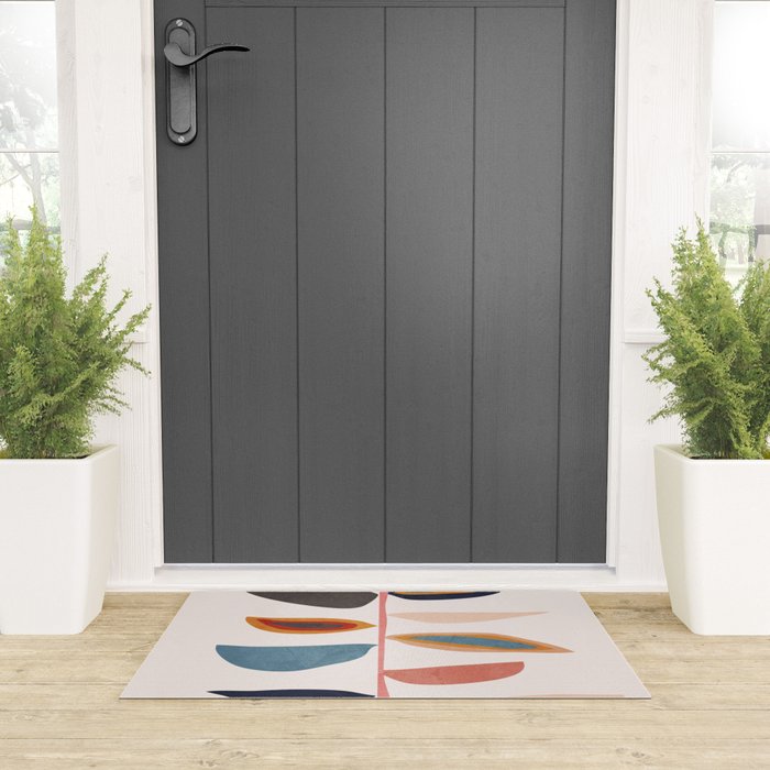Abstract Plant Welcome Mat Gallery Image 3
