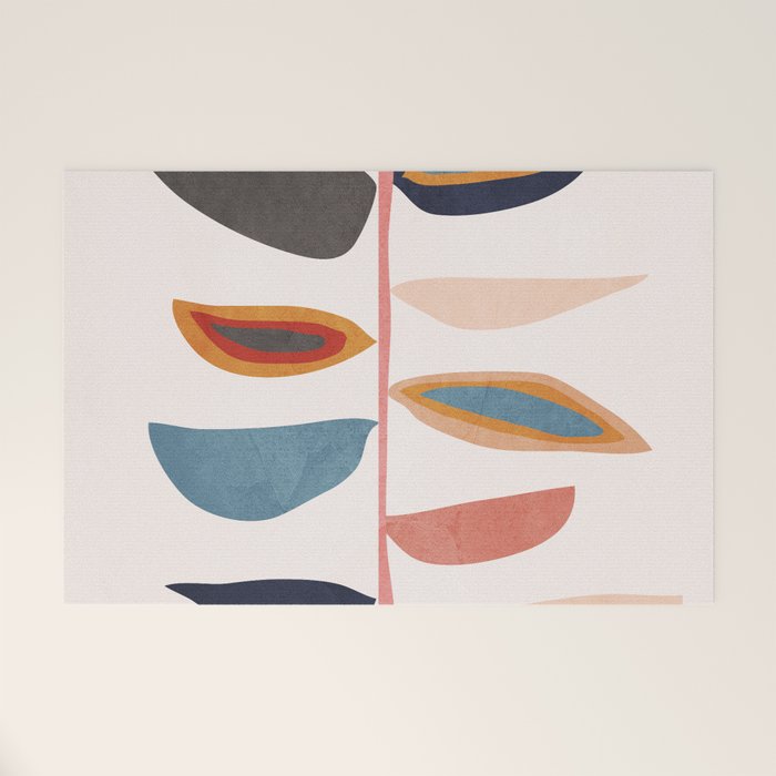 Abstract Plant Welcome Mat Gallery Image 1