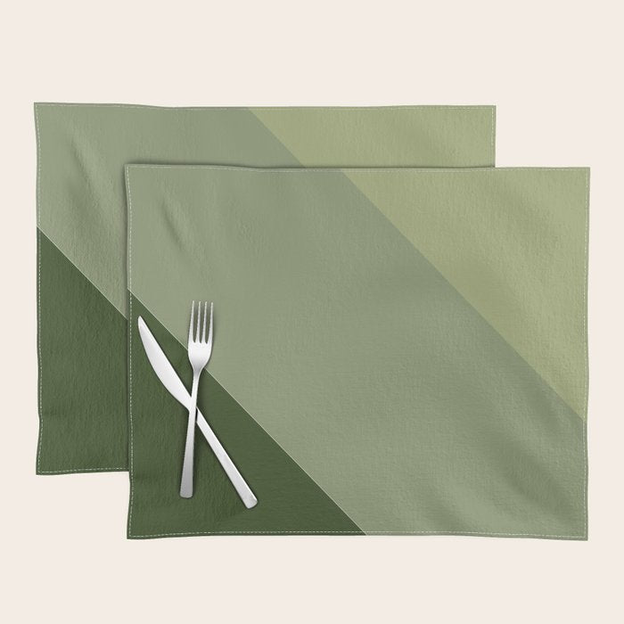 Pine Moss Sage Diagonal  Placemat Gallery Image 1