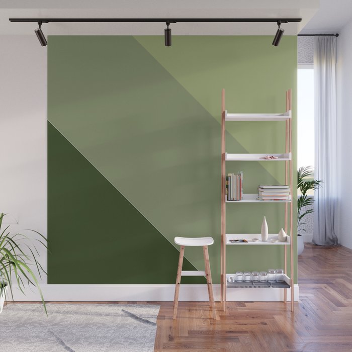 Pine Moss Sage Diagonal  Wall Mural Gallery Image 1
