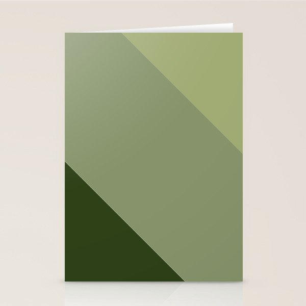 Pine Moss Sage Diagonal  Stationery Card Gallery Image 2