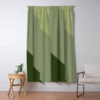 Pine Moss Sage Diagonal  Window Curtain Gallery Image 5