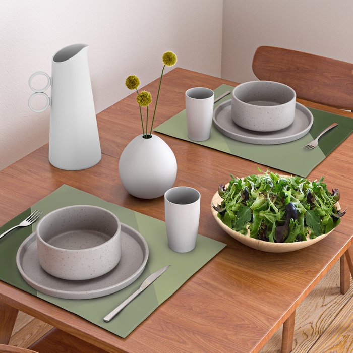 Pine Moss Sage Diagonal  Placemat Gallery Image 2