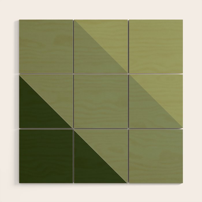 Pine Moss Sage Diagonal  Wood Wall Art Gallery Image 1