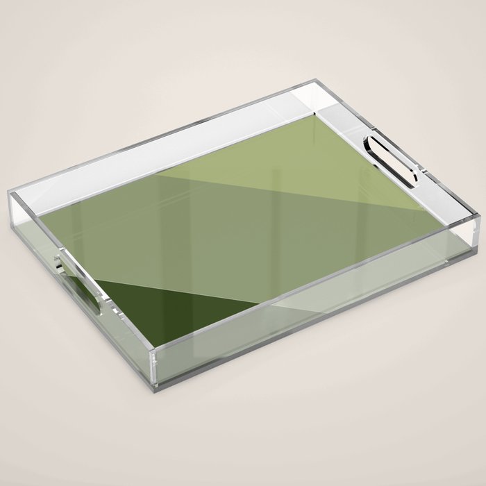 Pine Moss Sage Diagonal  Acrylic Tray Gallery Image 1