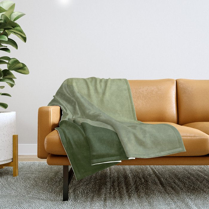 Pine Moss Sage Diagonal  Throw Blanket Gallery Image 1