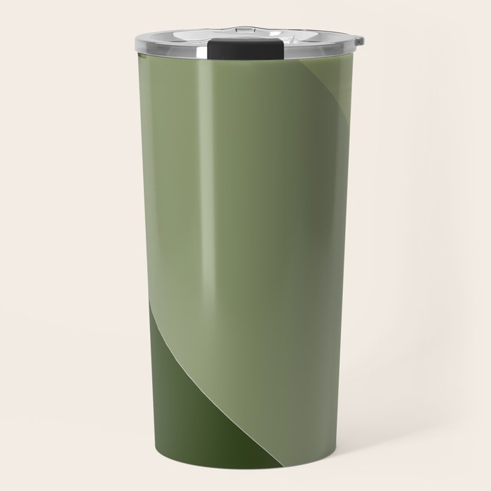 Pine Moss Sage Diagonal  Travel Mug Gallery Image 1