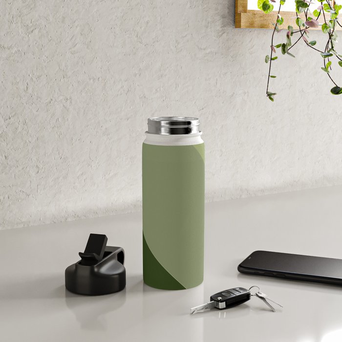 Pine Moss Sage Diagonal  Water Bottle Gallery Image 4