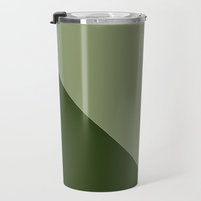 Pine Moss Sage Diagonal  Travel Mug Gallery Image 3