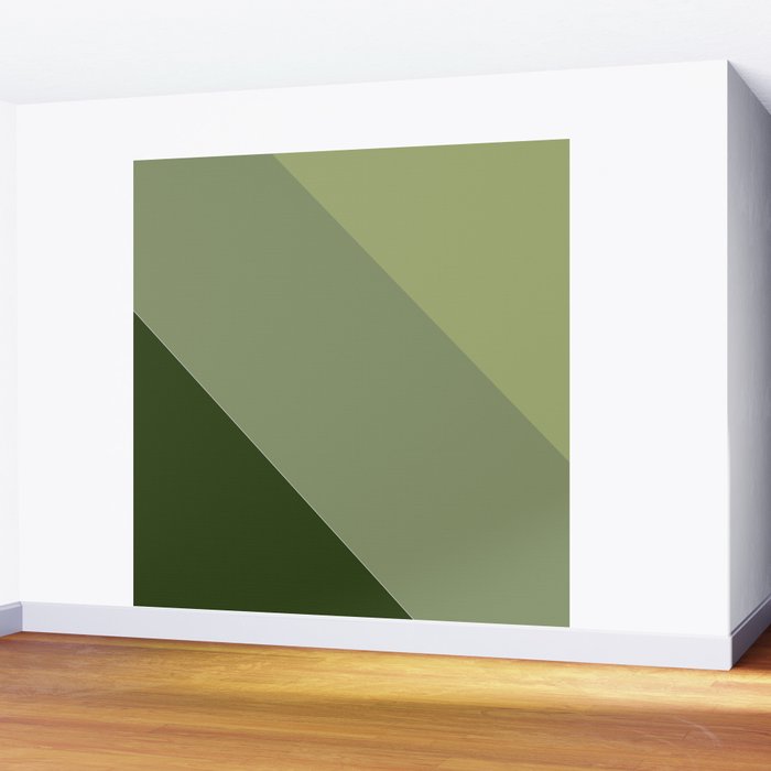 Pine Moss Sage Diagonal  Wall Mural Gallery Image 2