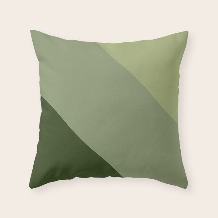 Pine Moss Sage Diagonal  Throw Pillow Gallery Image 6