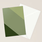 Pine Moss Sage Diagonal  Stationery Card Gallery Image 2