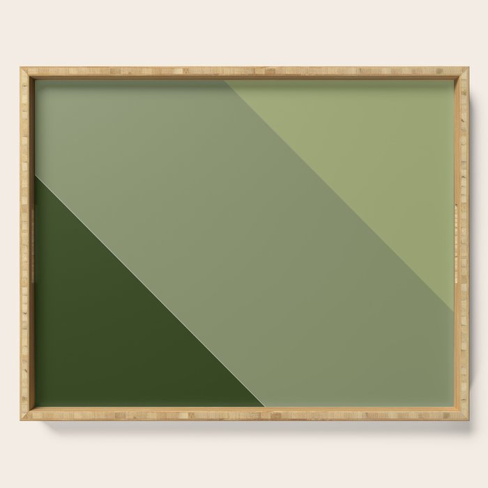 Pine Moss Sage Diagonal  Serving Tray Gallery Image 1