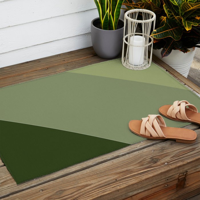 Pine Moss Sage Diagonal  Outdoor Rug Gallery Image 2