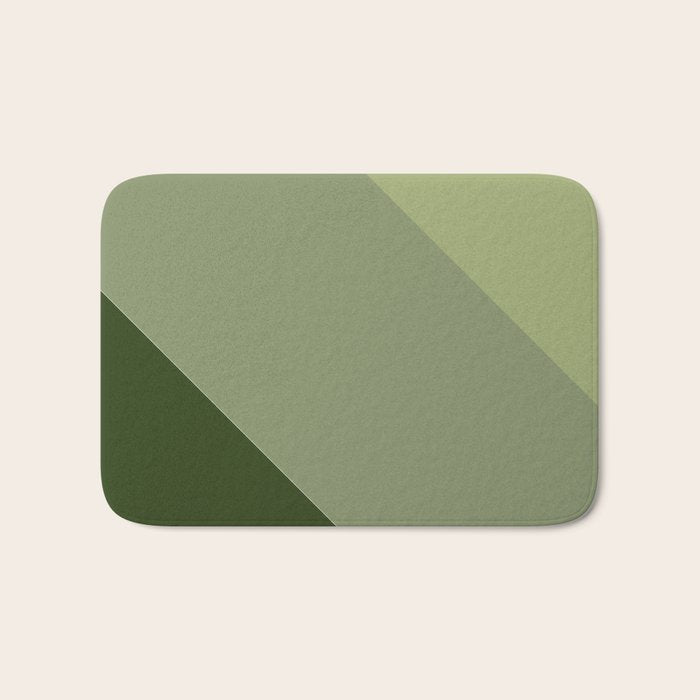 Pine Moss Sage Diagonal  Bath Mat Gallery Image 1