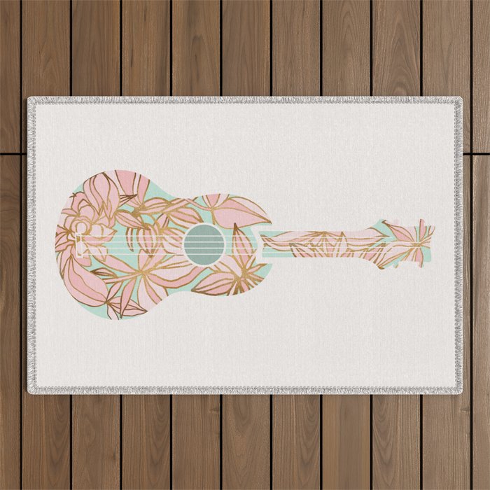 Modern Boho Ukulele Outdoor Rug Gallery Image 1