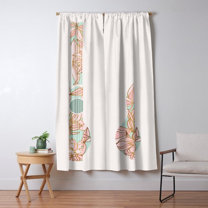 Modern Boho Ukulele Window Curtain Gallery Image 5