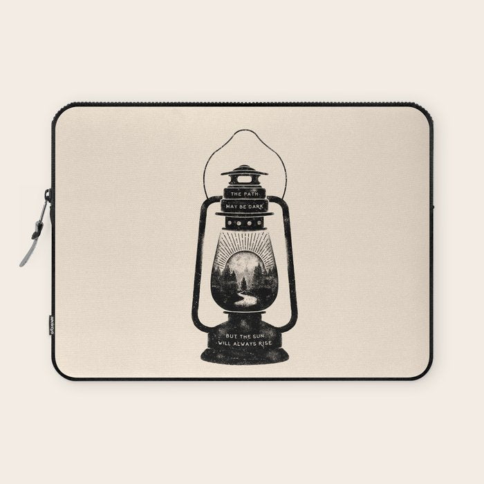 THE PATH MAY BE DARK BUT THE SUN WILL ALWAYS RISE Laptop Sleeve Gallery Image 1