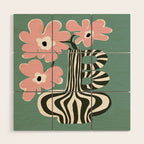 Floral strip  Wood Wall Art Gallery Image 1