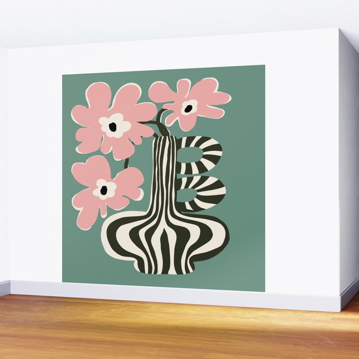 Floral strip  Wall Mural Gallery Image 2