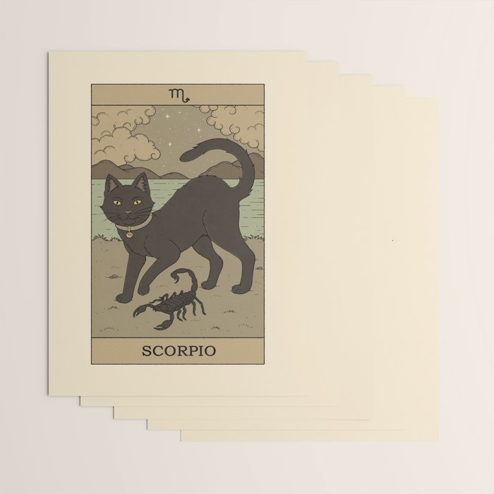 Scorpio Cat Wrapping Paper Gallery Image 3