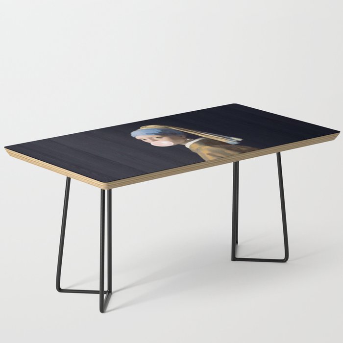 Girl with Pearl Earing Blowing Gum Coffee Table Gallery Image 1