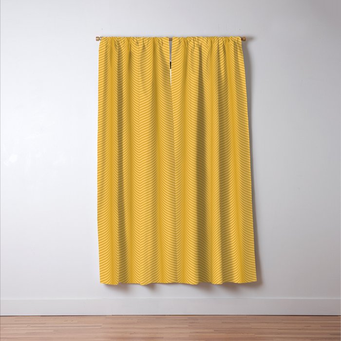 Elysian IX Golden Yellow Window Curtain Gallery Image 3