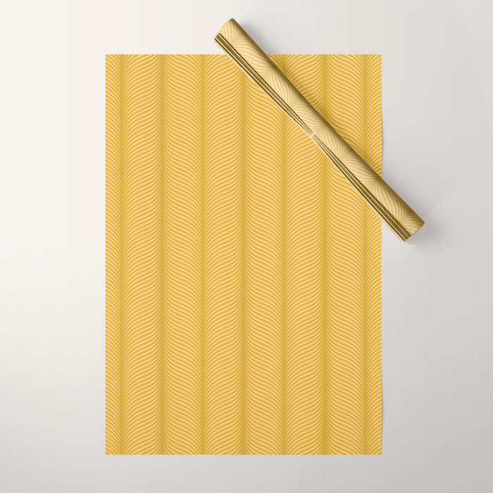 Elysian IX Golden Yellow Wrapping Paper Gallery Image 1