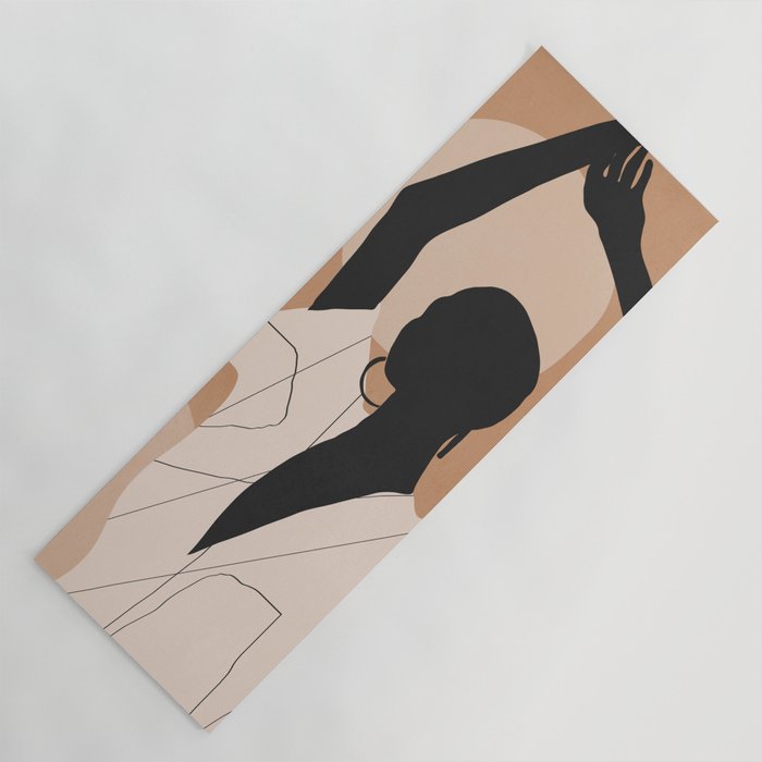 Minimal Abstract Art Sunset Girl 2 Yoga Mat Gallery Image 1