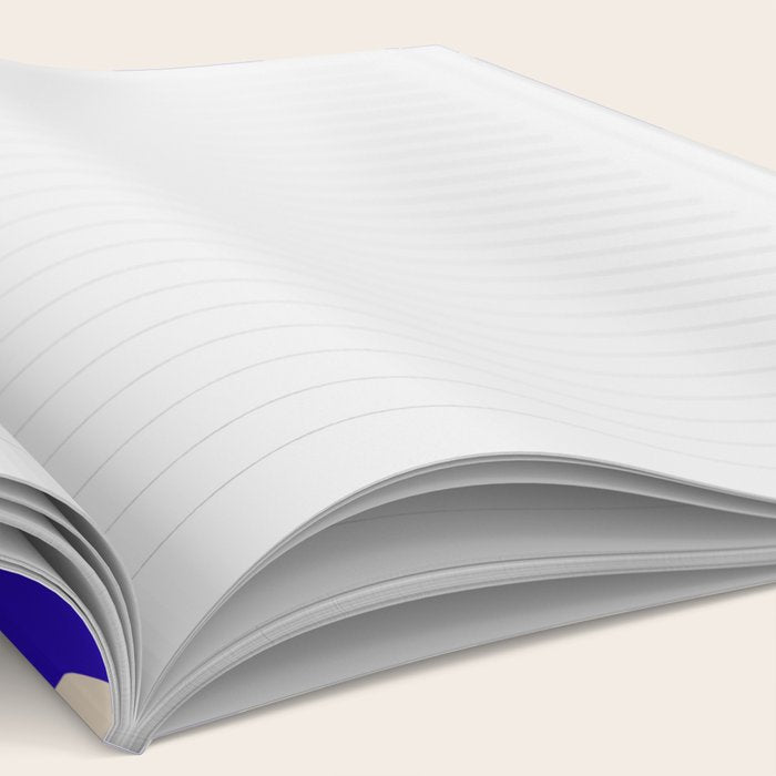 Wobbly Pop Stripes Pattern in Cobalt Blue and Beige Notebook Gallery Image 2